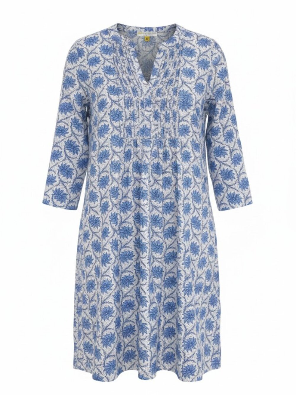 Roberta Roller Rabbit for Piperlime Block Print Tunic Dress Blue White Cotton M
